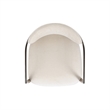 Artemis Mixed Material Upholstered Dining Arm Chair with White Chenille