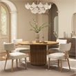 Louise Split Back Upholstered with Beige Chenille Dining Side Chair - Set of 2