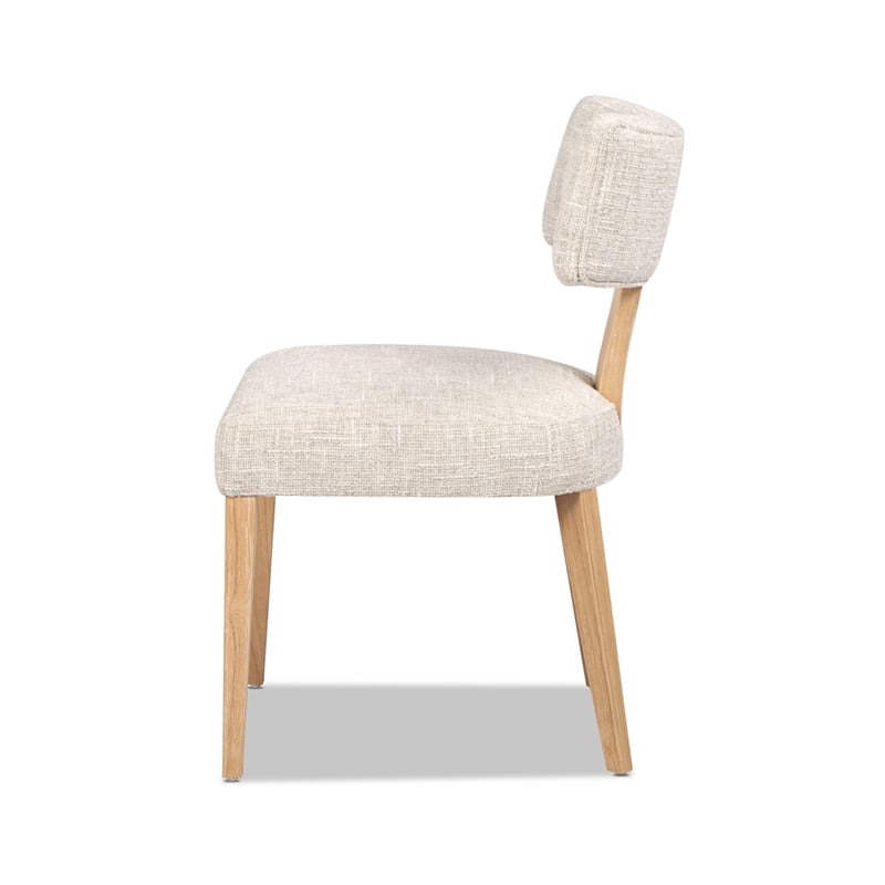 Louise Split Back Upholstered with Beige Chenille Dining Side Chair - Set of 2