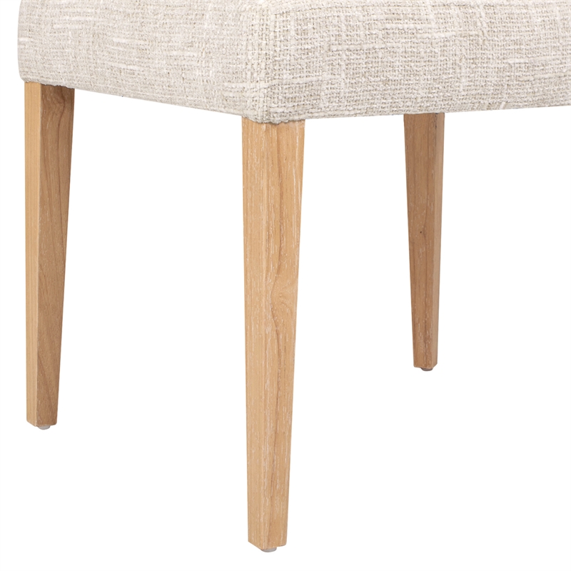 Louise Split Back Upholstered with Beige Chenille Dining Side Chair - Set of 2