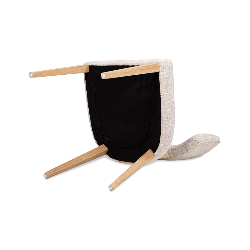 Louise Split Back Upholstered with Beige Chenille Dining Side Chair - Set of 2