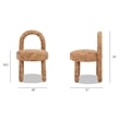 Penny Round Arched Upholstered with Orange Chenille Dining Side Chair - Set of 2