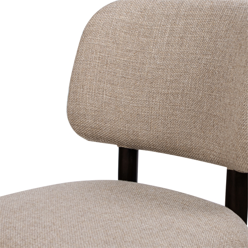 Harriet Split Back Gray Wool Blend Upholstered Dining Side Chair - Set of 2
