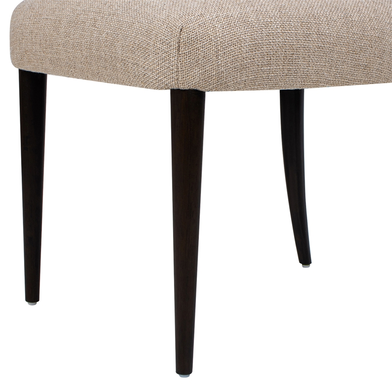 Harriet Split Back Gray Wool Blend Upholstered Dining Side Chair - Set of 2