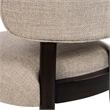 Harriet Split Back Gray Wool Blend Upholstered Dining Side Chair - Set of 2