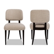 Harriet Split Back Gray Wool Blend Upholstered Dining Side Chair - Set of 2