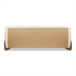 Alpine Puffy Modern Platform Bed King Ivory White Boucle