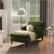 Alana Lawson Chaise Lounge Chair Olive Green Velvet