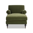 Alana Lawson Chaise Lounge Chair Olive Green Velvet