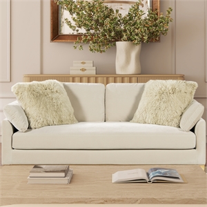 Astrid 20&quot New Zealand Sheepskin Accent Throw Pillow Cover with Genuine Fur