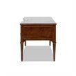 Dauphin Gold Accent 5-Drawer Wood Executive Desk Dark Walnut Ash Wood & Veneer