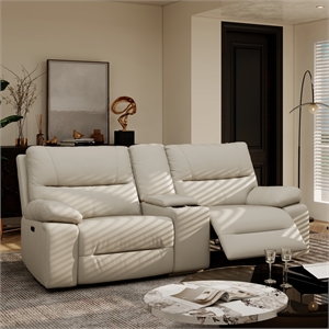 Malibu 79&quot Modern Power Motion 3-Piece Reclining Loveseat Sofa with Cup Holders
