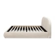 Archie Puffy Grounded Upholstered Platform Bed Oatmeal Light Beige Chenille