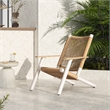 Atlas Adirondack Outdoor Lounge Chair Light Beige Gray Aluminum