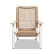 Atlas Adirondack Outdoor Lounge Chair Light Beige Gray Aluminum