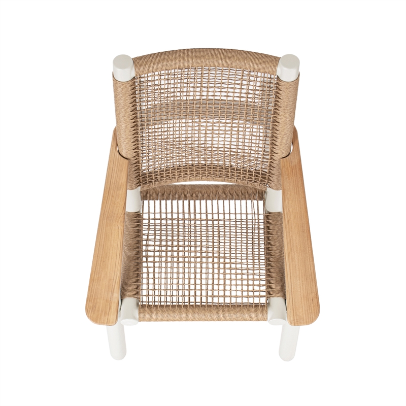 Atlas Adirondack Outdoor Lounge Chair Light Beige Gray Aluminum