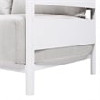 Rhodes 2pc Upholstered Teak & Aluminum Outdoor Sofa and Coffee Table Patio Set