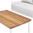 Rhodes 2pc Upholstered Teak & Aluminum Outdoor Sofa and Coffee Table Patio Set