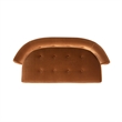 Jared Roll Arm Tufted Bench Settee Burnt Orange Performance Velvet