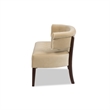Jared Roll Arm Tufted Bench Settee Fawn Brown Performance Velvet