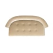 Jared Roll Arm Tufted Bench Settee Fawn Brown Performance Velvet