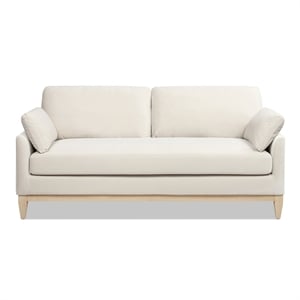 Pasadena 75.5&quot Modern Farmhouse Sofa French Beige Performance Velvet