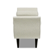 Alma Tufted Flared Arm Entryway Bench Taupe Polyester