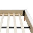 Toscana Queen Upholstered Cane Back Platform Bed Antique White Polyester