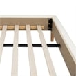 Toscana Queen Upholstered Cane Back Platform Bed Antique White Polyester