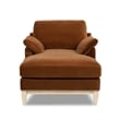 Pasadena Modern Farmhouse Chaise Lounge Chair Burnt Orange Performance Velvet