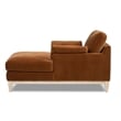 Pasadena Modern Farmhouse Chaise Lounge Chair Burnt Orange Performance Velvet