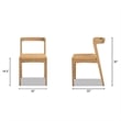 Capri Woven Seat Oak Wood Dining Chair Natural Brown