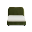 Roman Upholstered Modern Small to Medium Pet Bed Olive Green Performance Velvet