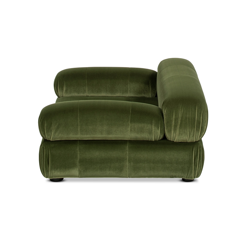 Marcel Upholstered Modern Small to Medium Pet Bed Olive Green Velvet