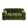 Marcel Upholstered Modern Small to Medium Pet Bed Olive Green Velvet