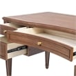 Dauphin Gold Accent 5-Drawer Wood Executive Desk Brown Ash Wood & Veneer