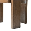 Soren Reclaimed Elm Sculptural Accent Curved Dining Chair Medium-Dark Brown