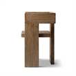 Avenel Reclaimed Elm Sculptural Block Accent Chair Heritage Medium-Dark Brown