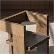 Avenel Reclaimed Elm Sculptural Block Accent Chair Heritage Medium-Dark Brown