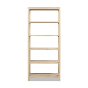 Nolan 86&quot Reclaimed Wood Bookcase with Lower Cabinet Natural Reclaimed Pine Wood