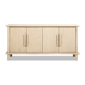 Milo 71&quot 4-Door Sideboard Light Natural Cerused Reclaimed Pine Wood