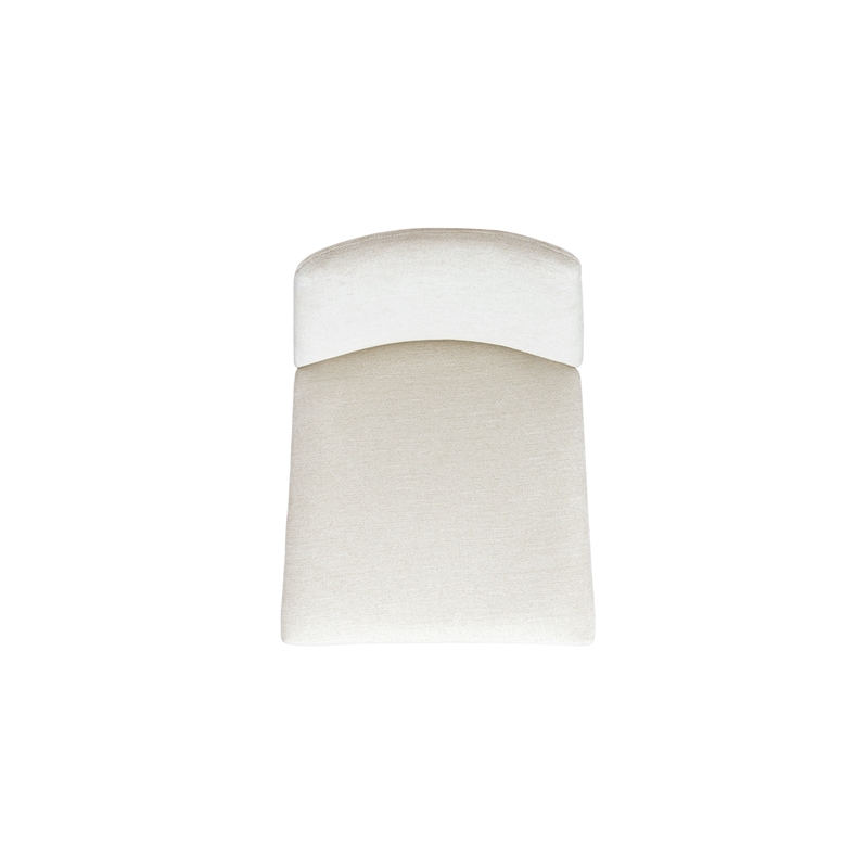 Auden Upholstered Reclaimed Pine Wood Dining Chair Set of 2 Light Beige Chenille