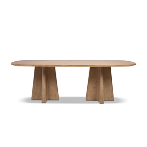 Clarence 95&quot 8 Seater Dining Table Antique Natural Brown Reclaimed Pine Wood