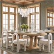 Penny Round Arched Upholstered Dining Side Chair Set of 2 Travertine Beige
