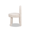 Penny Round Arched Upholstered Dining Side Chair Set of 2 Travertine Beige