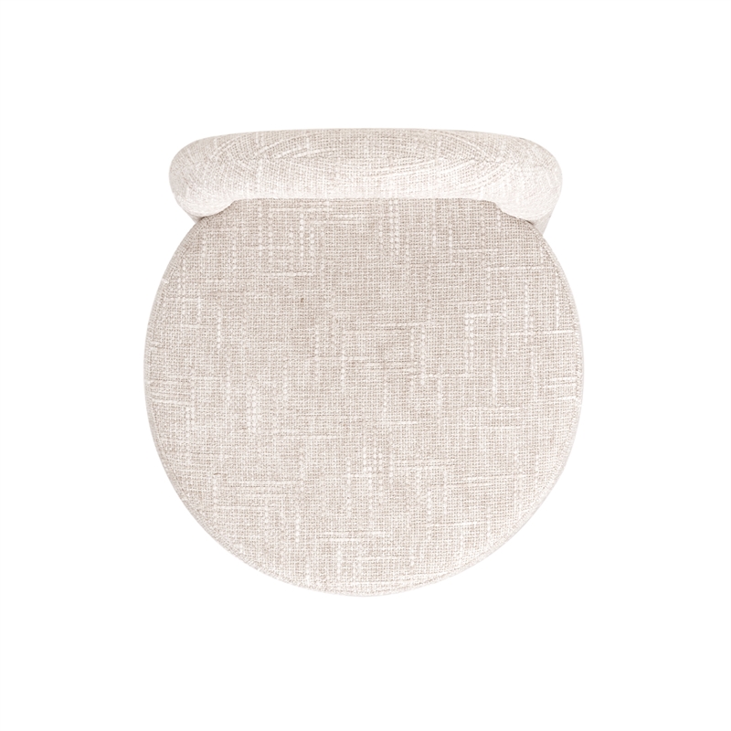 Penny Round Arched Upholstered Dining Side Chair Set of 2 Travertine Beige