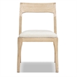 Bryson Upholstered Reclaimed Pine Wood Dining Chair Set of 2 Light Natural Brown