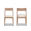 Bryson Upholstered Reclaimed Pine Wood Dining Chair Set of 2 Natural Brown