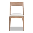 Bryson Upholstered Reclaimed Pine Wood Dining Chair Set of 2 Natural Brown