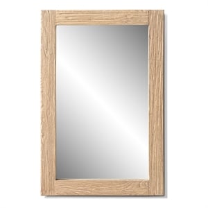 Langford 47&quot Solid Reclaimed Elm Wood Wall Mirror Heritage Light Brown